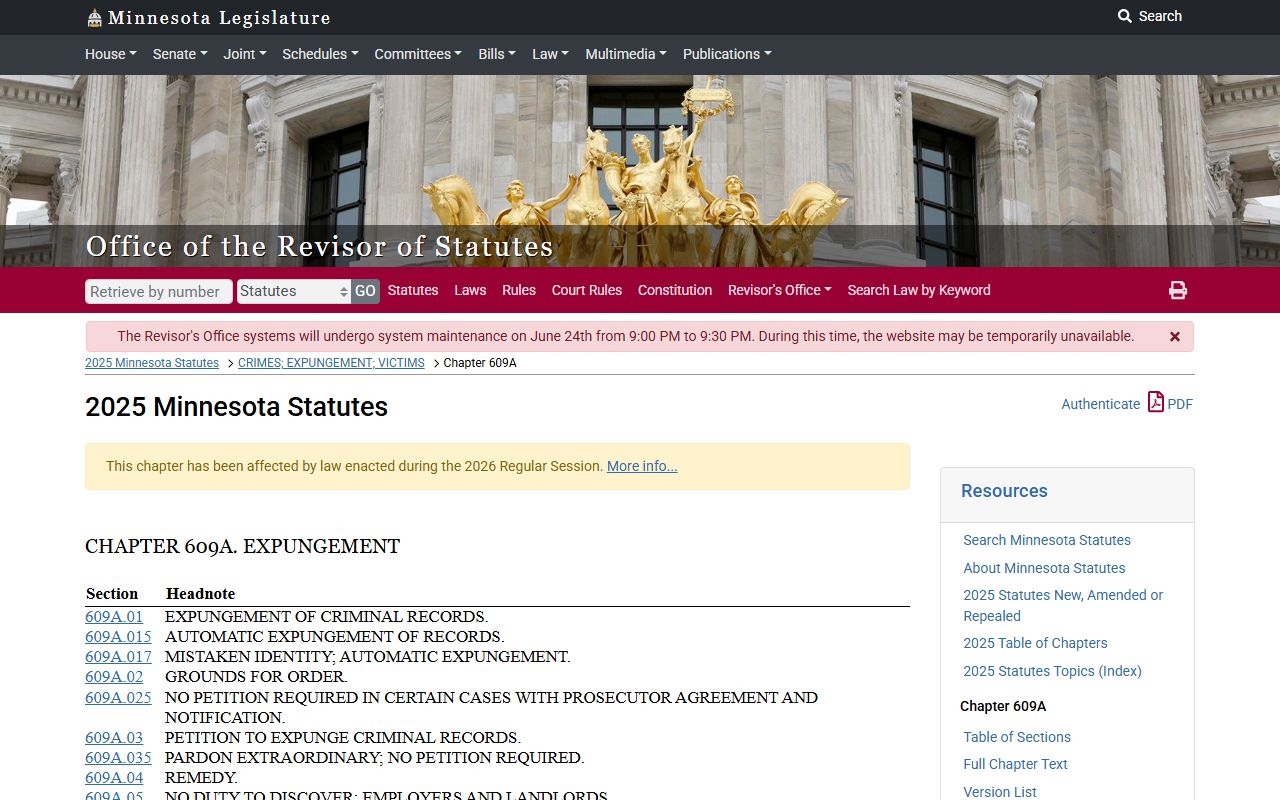 Aitkin County criminal court records Minnesota expungement chapter