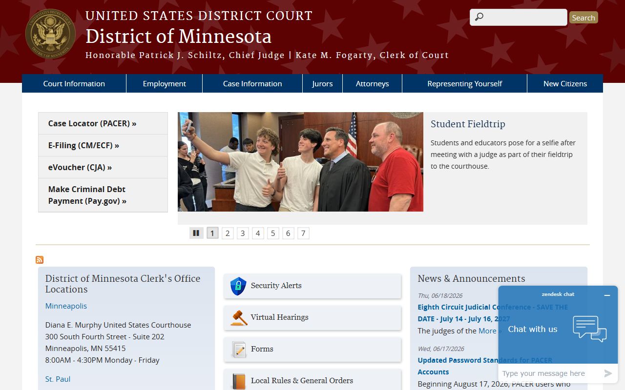 Aitkin County District Court records U.S. District Court for Minnesota distinction