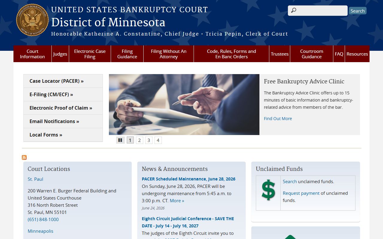 Aitkin County District Court records federal bankruptcy court distinction