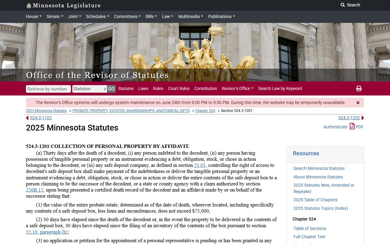 Aitkin County probate records Minnesota small estate statute